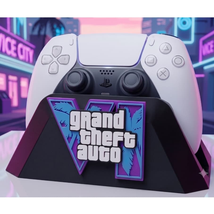Suporte Controle PS5 GTA VI Base Expositora De Mesa Premium