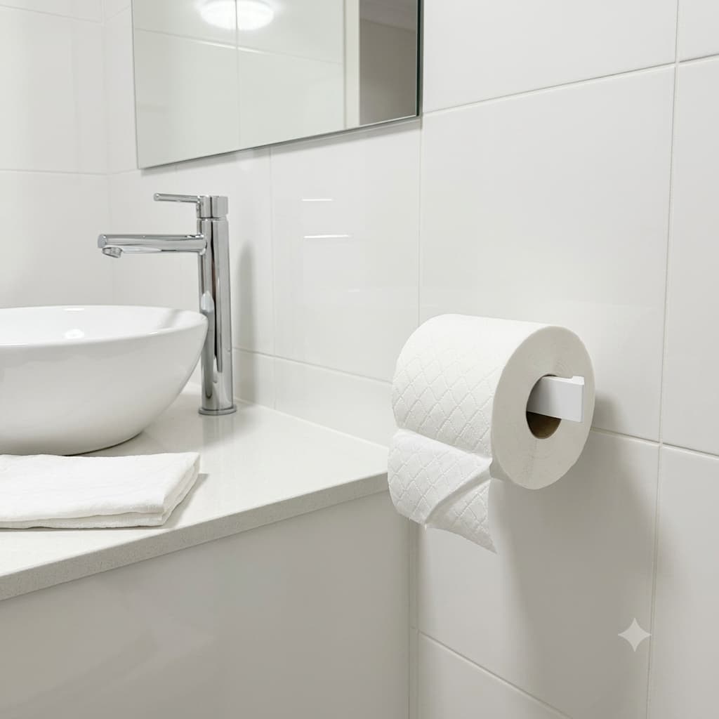 Porta Papel Higienico Parede Adesivo Suporte Banheiro Luxo