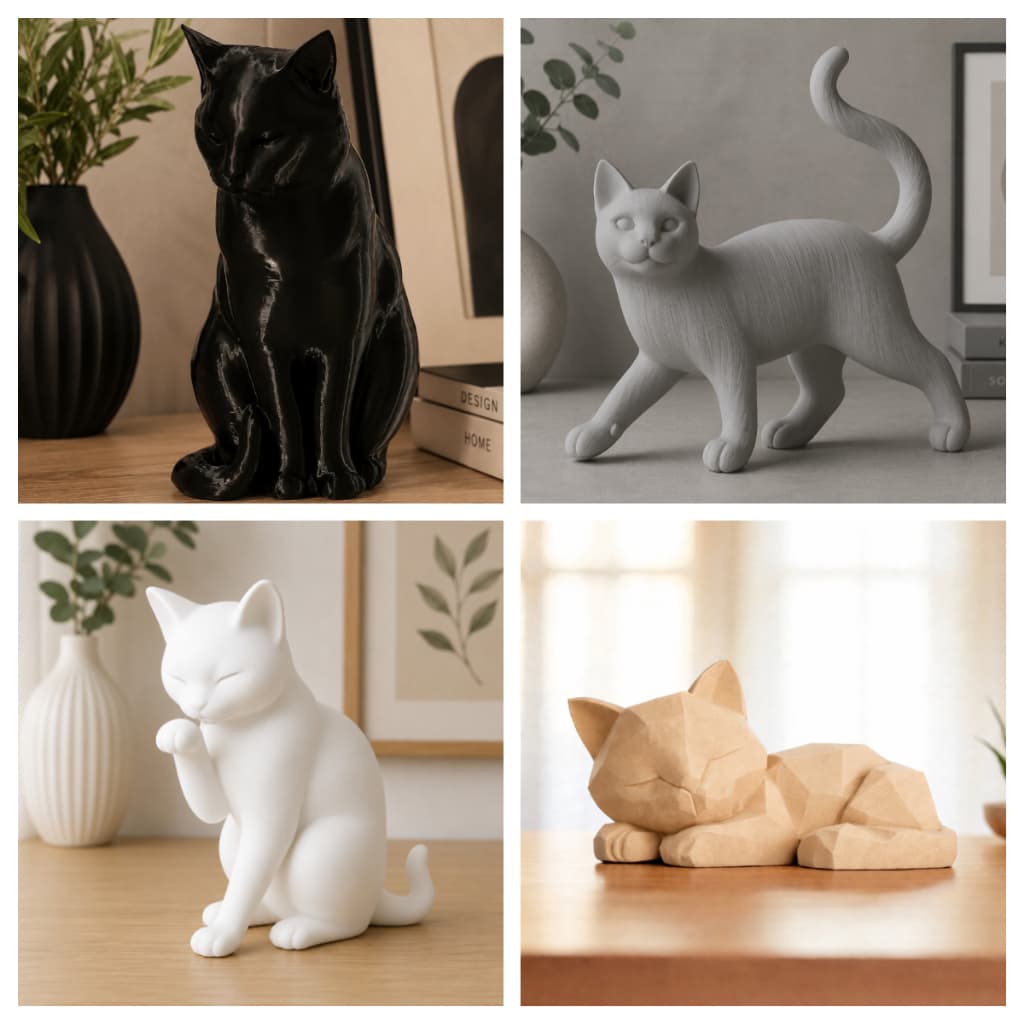 Escultura decorativa Gatos | decoração de casa | Envio Rápido