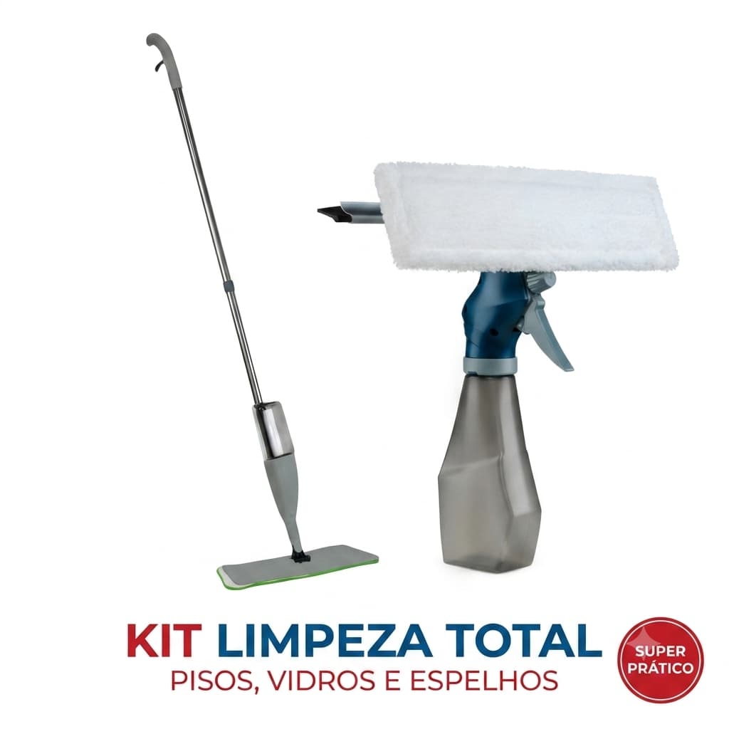 Kit Brilho Total: Mop Spray + Limpador de Janela com Spray Nobre