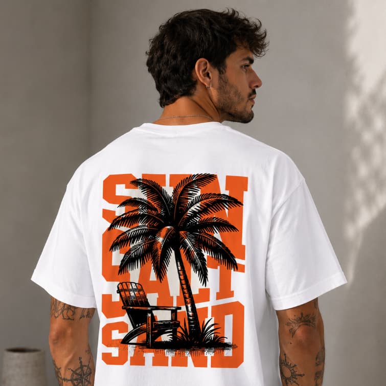 Camisa Básica Sun Salt Camiseta T-shirt Masculina Estampa Verão 100% Algodão