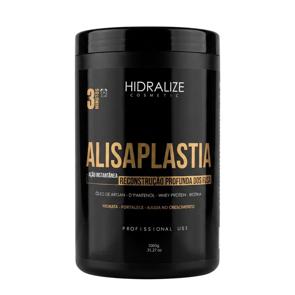 Alisoplastia Hidralize 1kg Máscara Capilar Reconstrutora Hidratação Instantânea 3 Min Anti Frizz Brilho