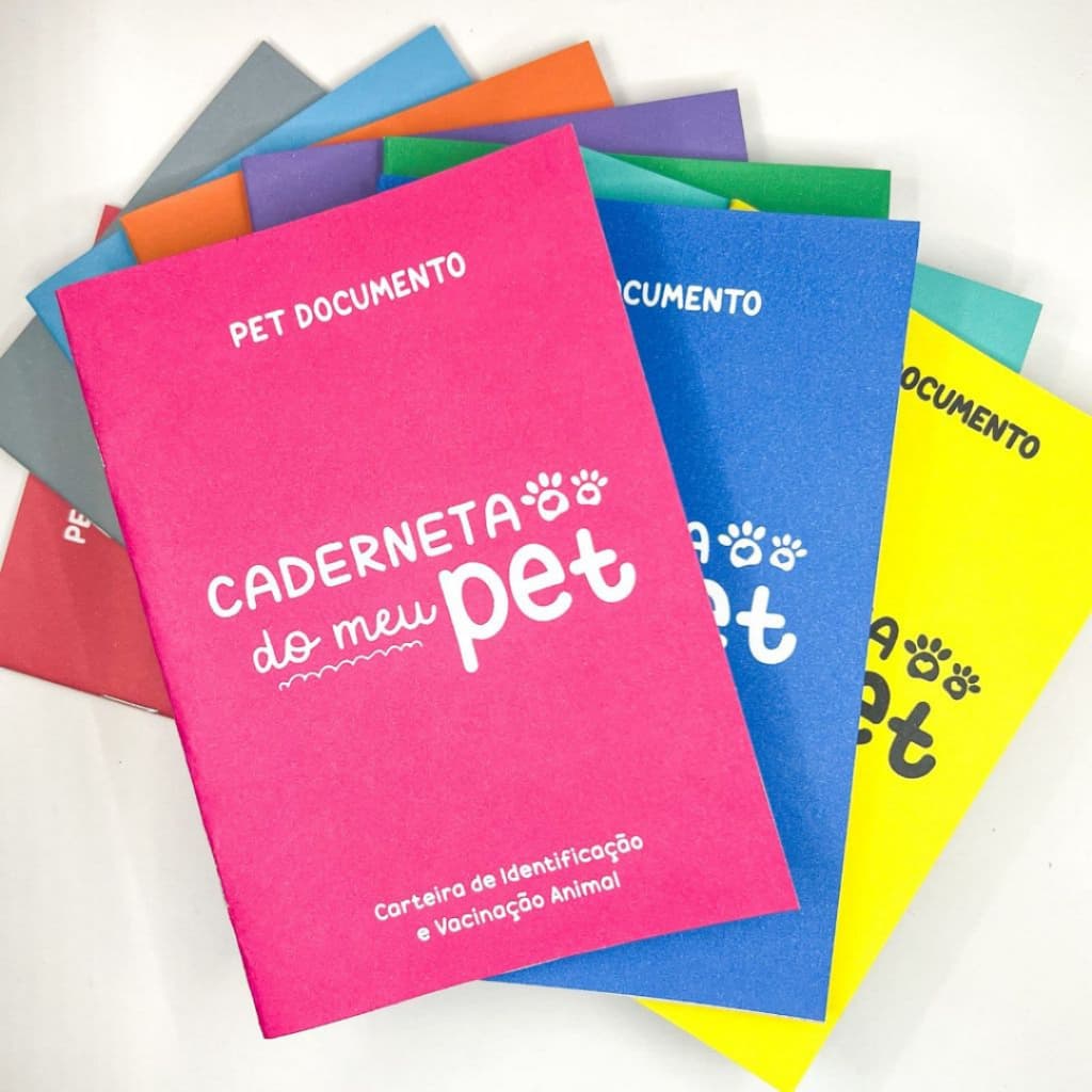 KIT com 100 Carteiras de Vacinação e Identidade PET DOCUMENTO