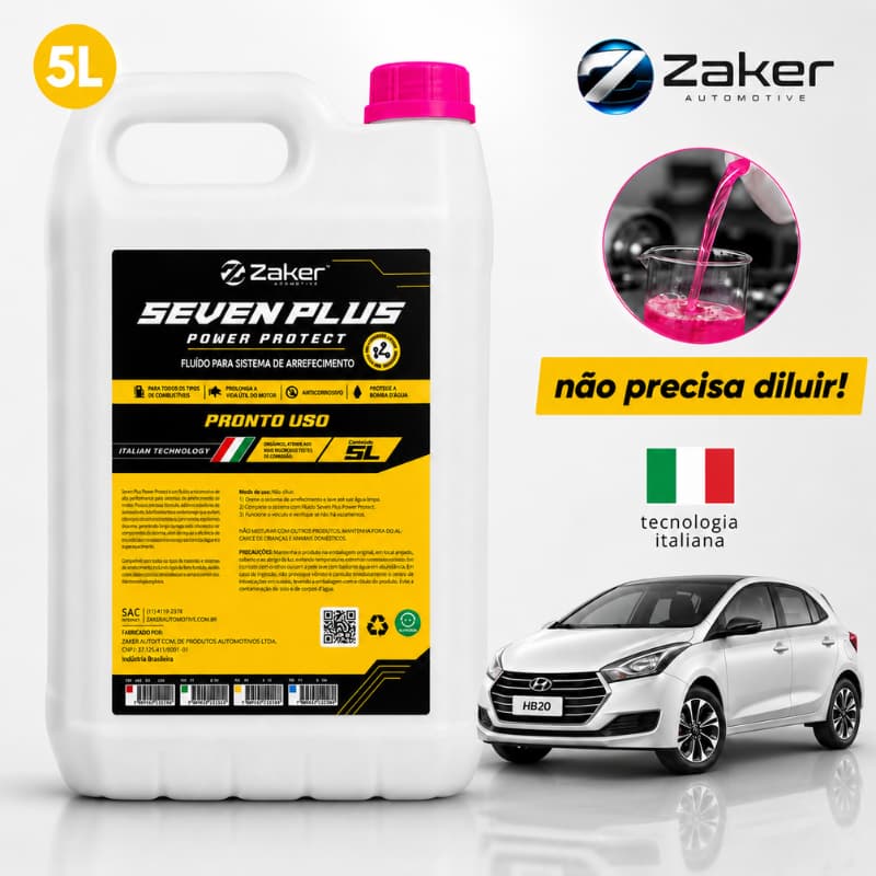 Fluido Anticorrosivo Rosa Radiador Hb20 Onix Gol Argo Civic Original Zaker 5L