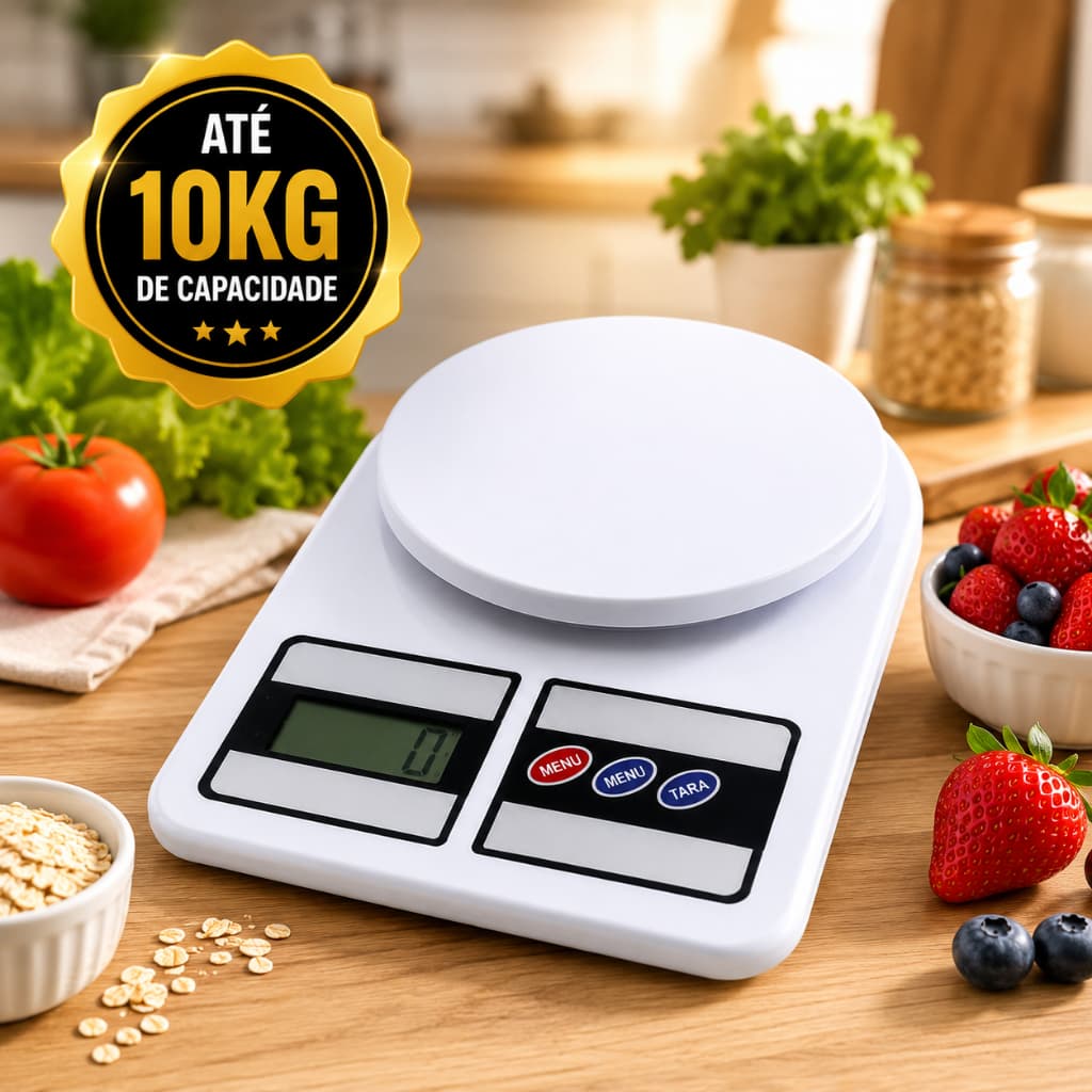 Balança Digital De Precisão 10kg Alimentos Confeitaria Cozinha Domestico  Profissional Fitness Dietas Treinos