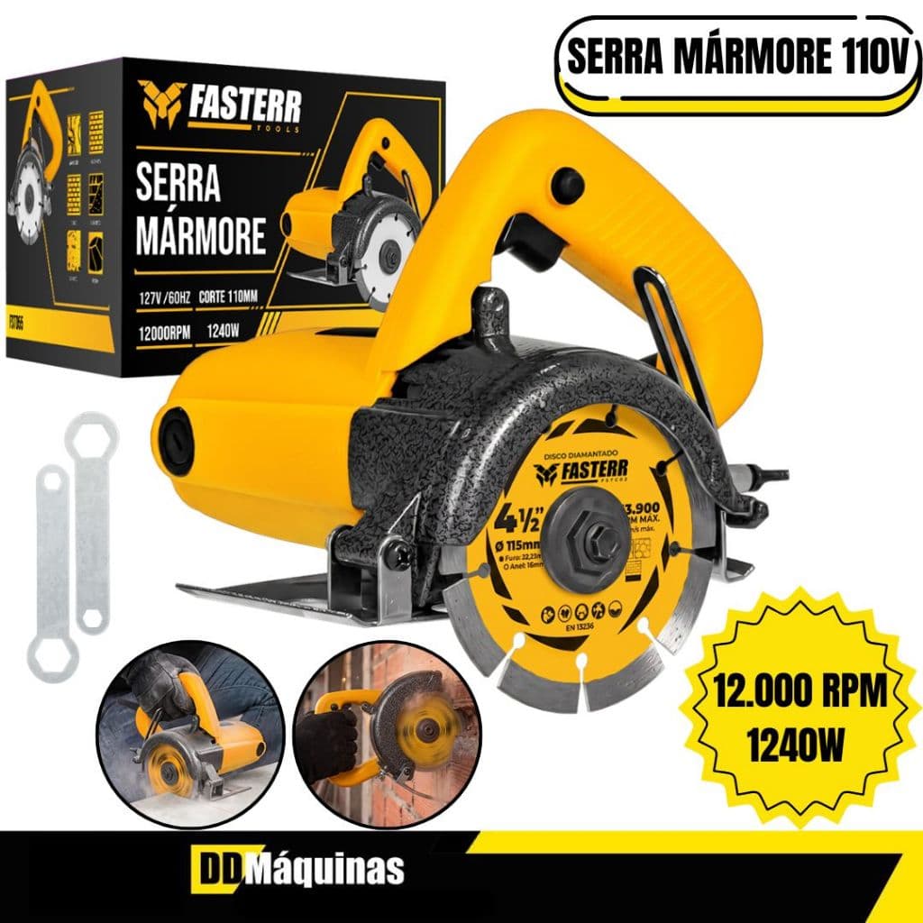 Serra Mármore 4.3/8" 110mm 1240W 110V FST055 - Fasterr