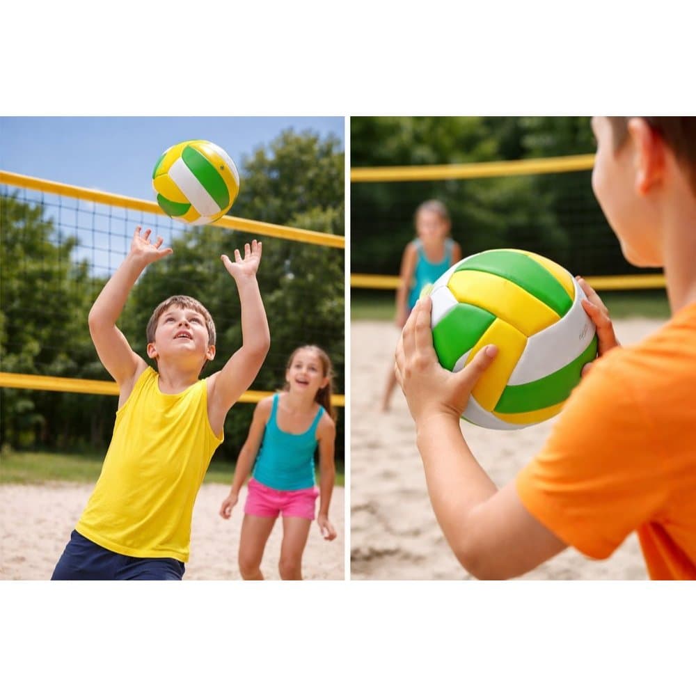 Bola de Vôlei Infantil 63cm Vinil Leve Colorida Recreativa Com Registro Inmetro