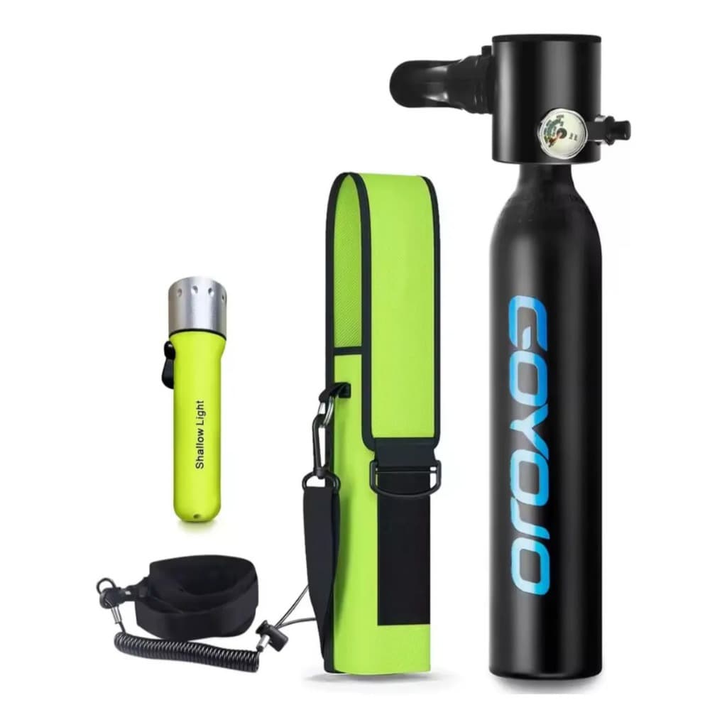 Mini Cilindro Inflator Mergulho Tanque De Oxigênio 0,5l Preto