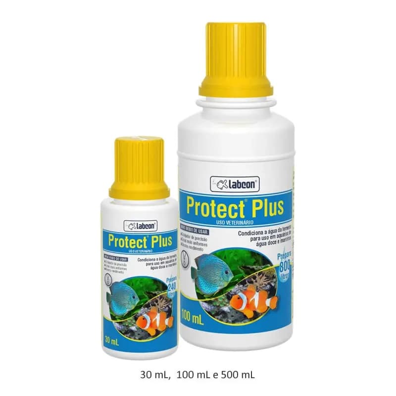 Labcon Protect Plus Condicionador de Água para Aquário 30ml ou 100ml | Remove Cloro e Metais Pesados