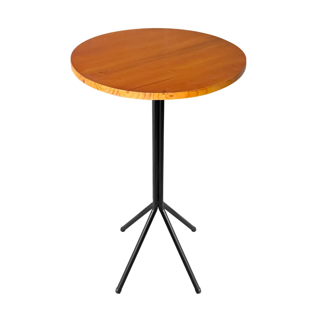 Mesa Bistrô Alta Estrutura Aço Industrial Tampo Redondo MDF Cozinha Bar Gourmet Várias Cores