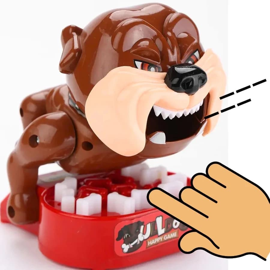 Jogo Cachorro Dentista Infantil Apertar os Dentes Brinquedo Morde Dedo