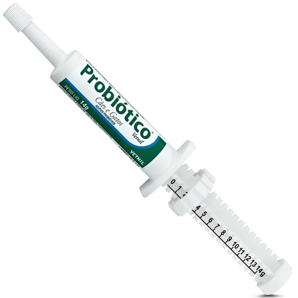 Probiótico para Cães e Gatos Pet Vetnil Suplemento  - Seringa 14g