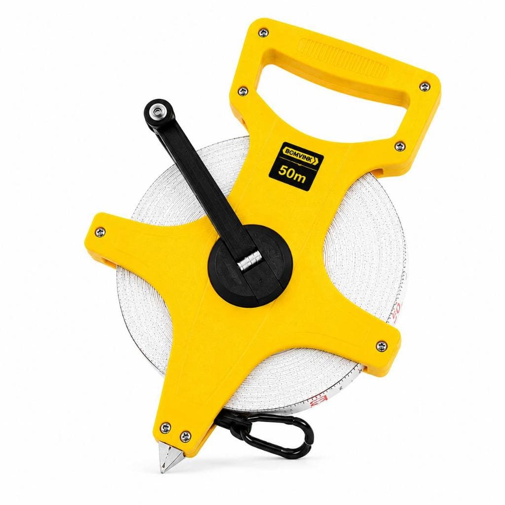 Trena Fita Métrica Fibra de Vidro Flexível Profissional 50 Metros
