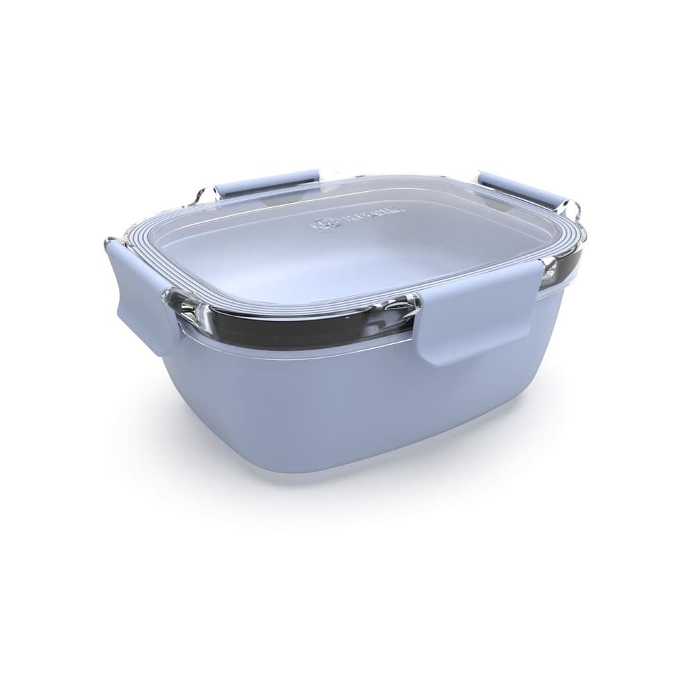 Marmita Hermética Duobox Pote Cozinha C/ Divisória Azul