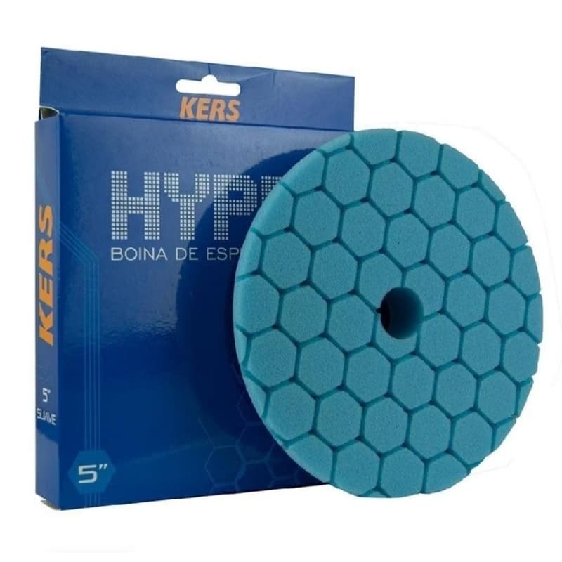 Boina de Espuma Azul Suave Lustro Hyper Kers 5" polegadas