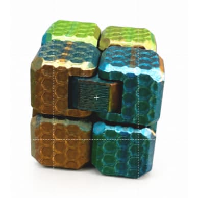 Cubo Infinity Fidget Antiestresse Metal Magnético Dobrável Colorido