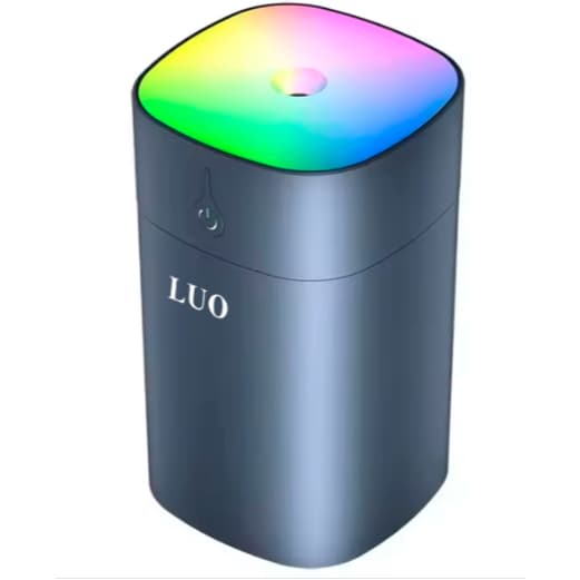 Mini Umidificador de Ar Luo LU-5517 Super Silent 400ml 2W   Cinza