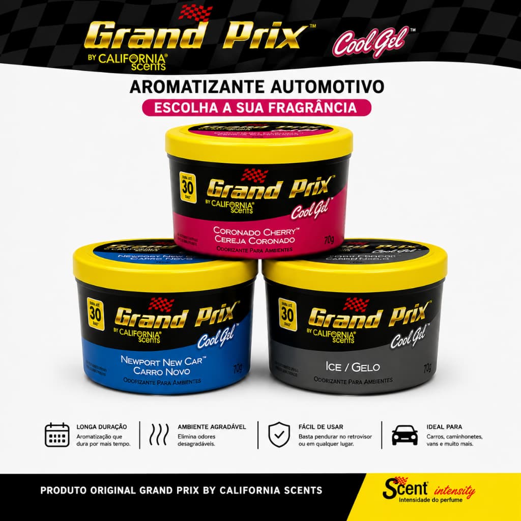Gel Aromatizante Grand Prix Cool Gel Cheirinho Carro