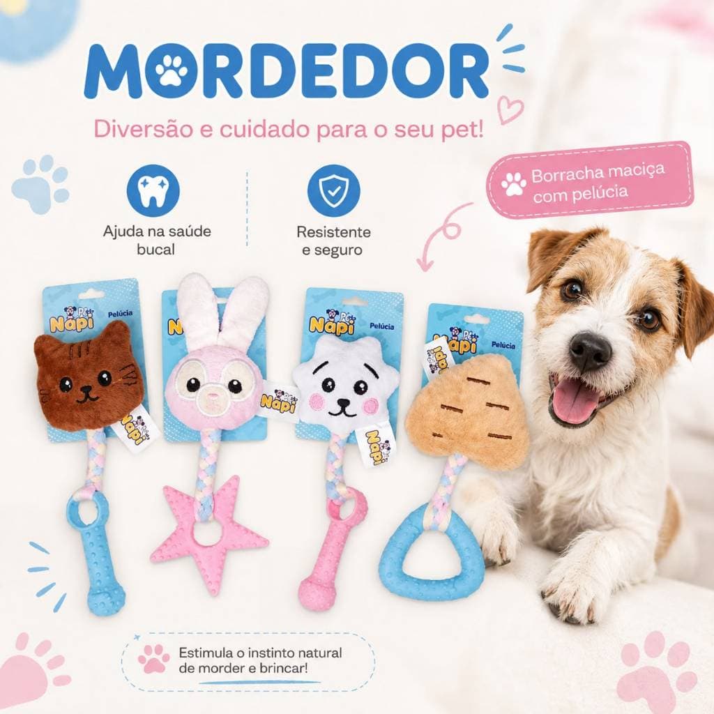Brinquedos Pet Mordedor de Pelucia para Cães Pequeno Porte