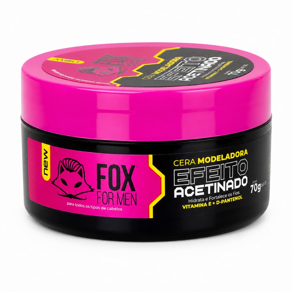 Pasta Modeladora Capilar Fox For Men 70g para Cabelos Afros com Efeito Acetinado