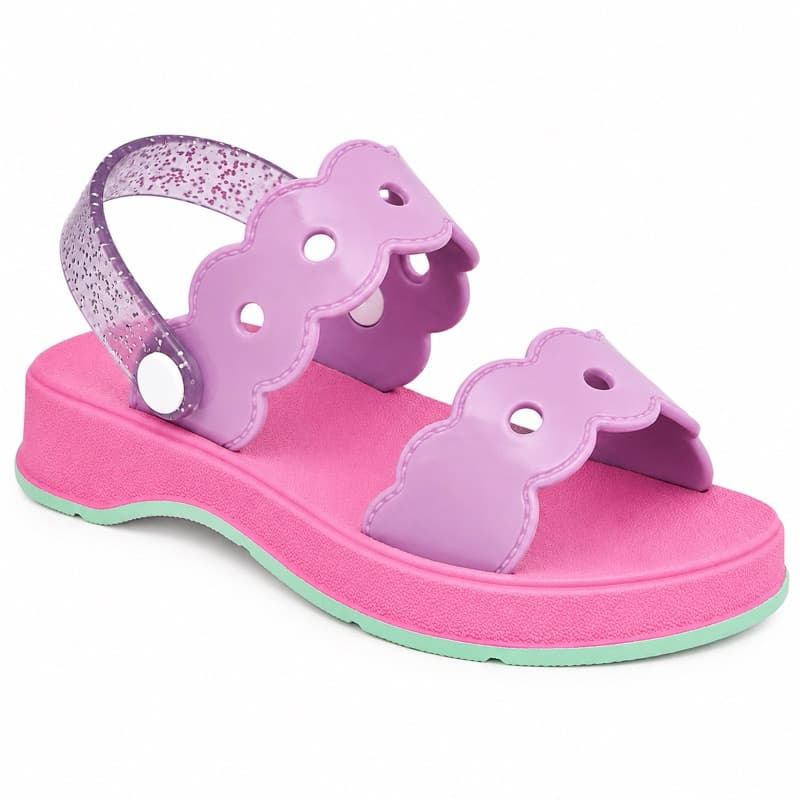 SANDÁLIA BRILHO FUN  MENINA infantil colorida CONFORTAVEL LANÇAMENTO MODA 2026