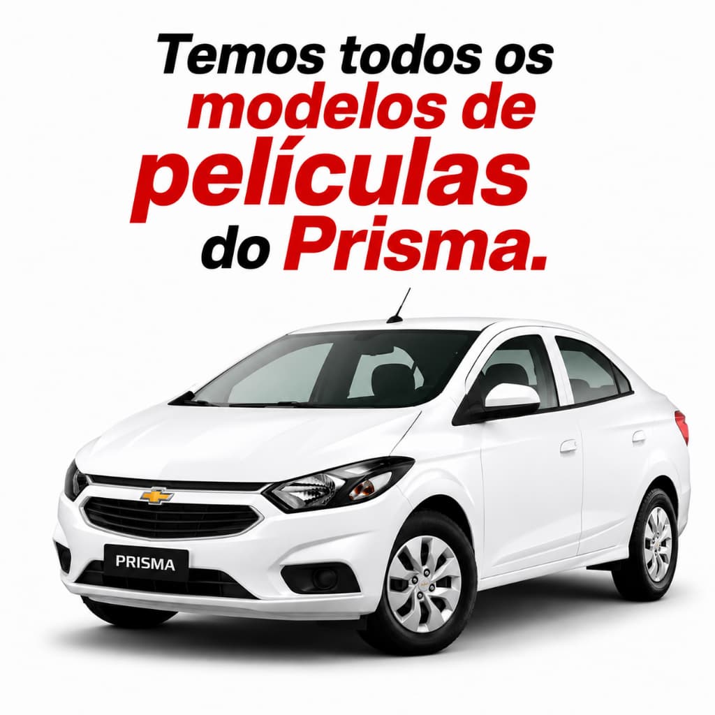 Película Insulfilm Recortada Chevrolet Prisma | Corte Computadorizado | Pronta para Instalação | Laterais + Vigia