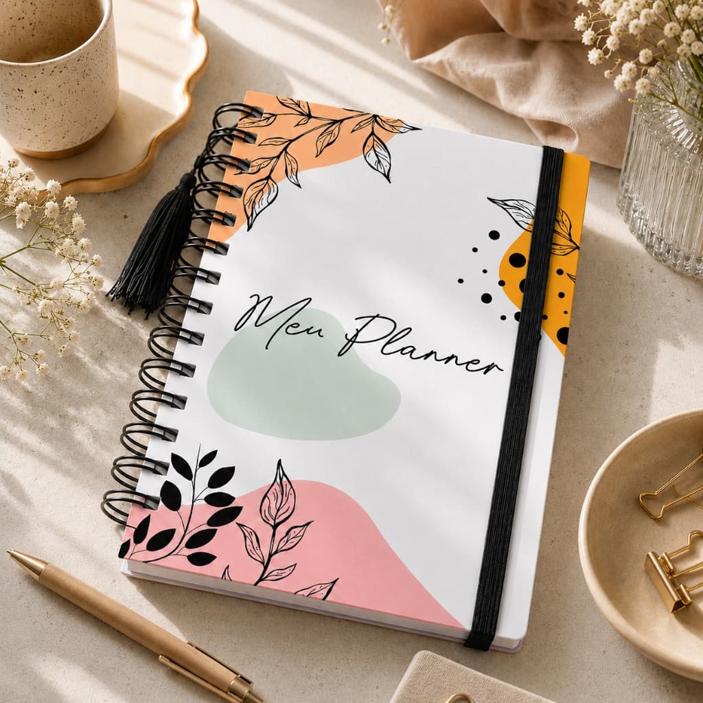 Agenda Planner Mensal Visão Mês Capa Dura 228 Páginas Planejamento Mensal Meu Planner 12 Meses