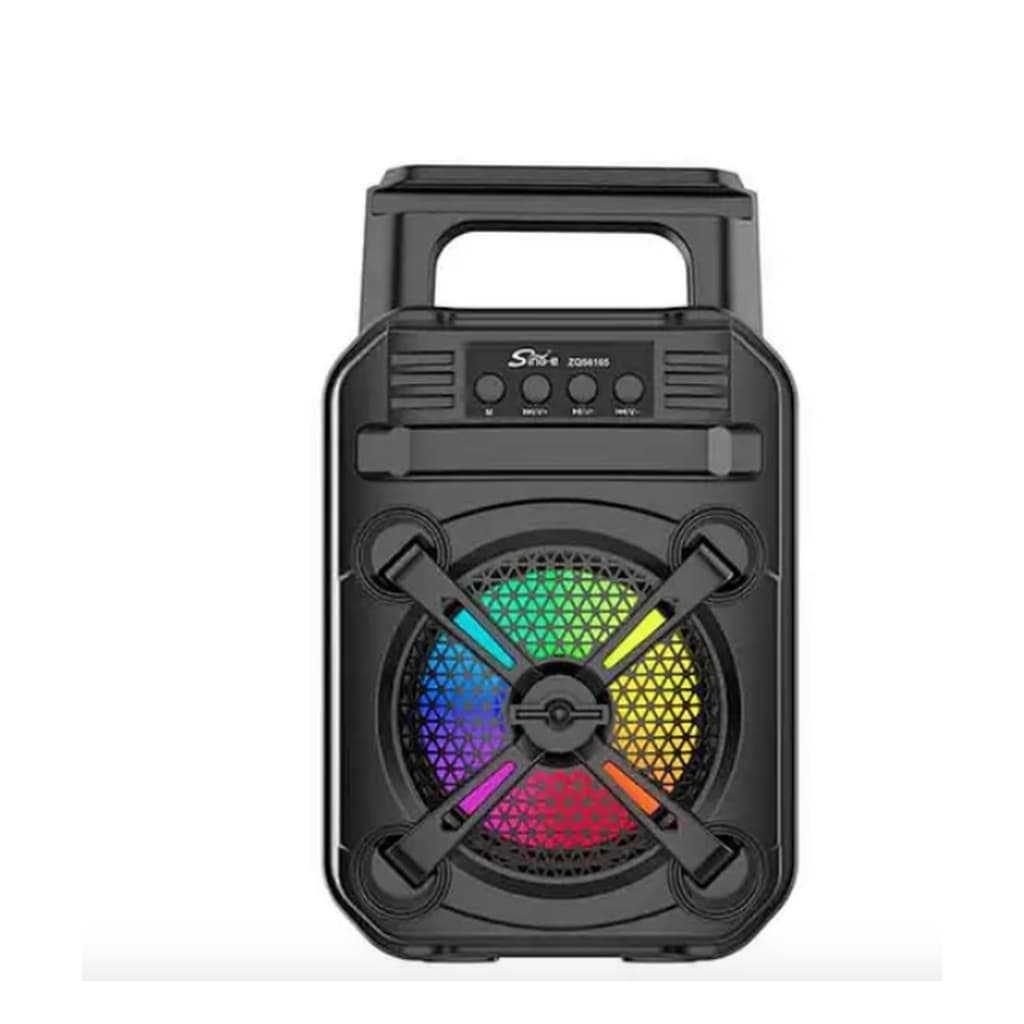 Mini caixinha de som 10W RMS RGB super potente com rádio FM portátil recarregável suporte celular