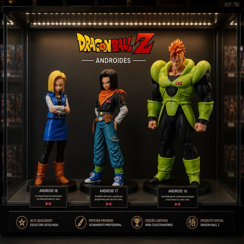 Action Figure Andróides 16 17 E 18 Dragon Ball Z Banpresto Original