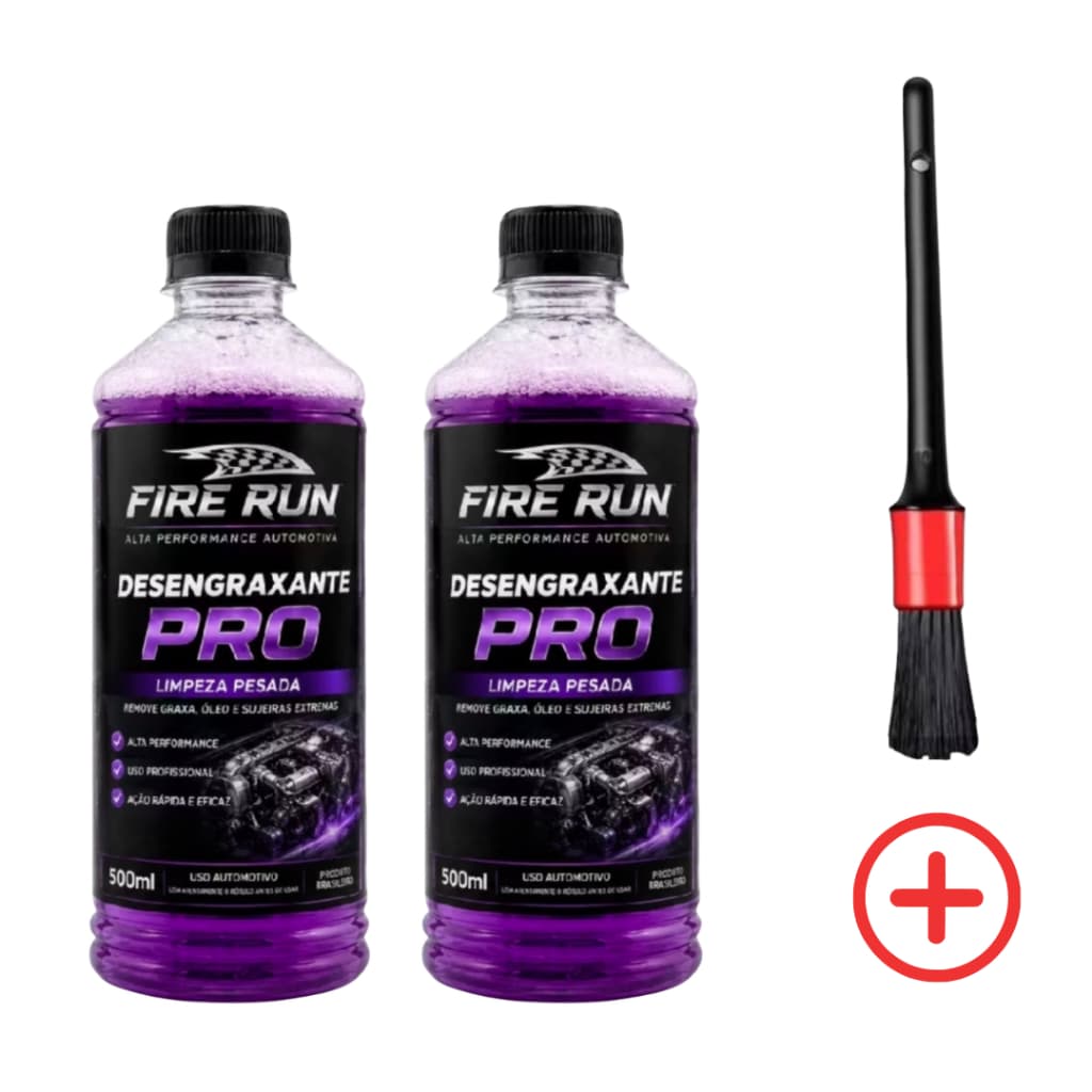 KIT Desengraxante Automotivo Profissional Tira Graxa Pesada Motor Firerun 1L