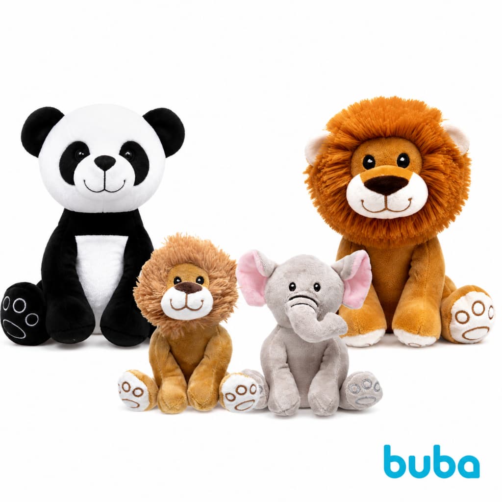 Brinquedo De Pelúcia Para Bebê Meu Leãozinho Leão Buba Macio Amigos da Selva