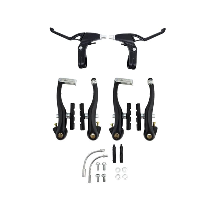 Kit freio v-brake de Aluminio com manete Preto para bicicleta bike promoção