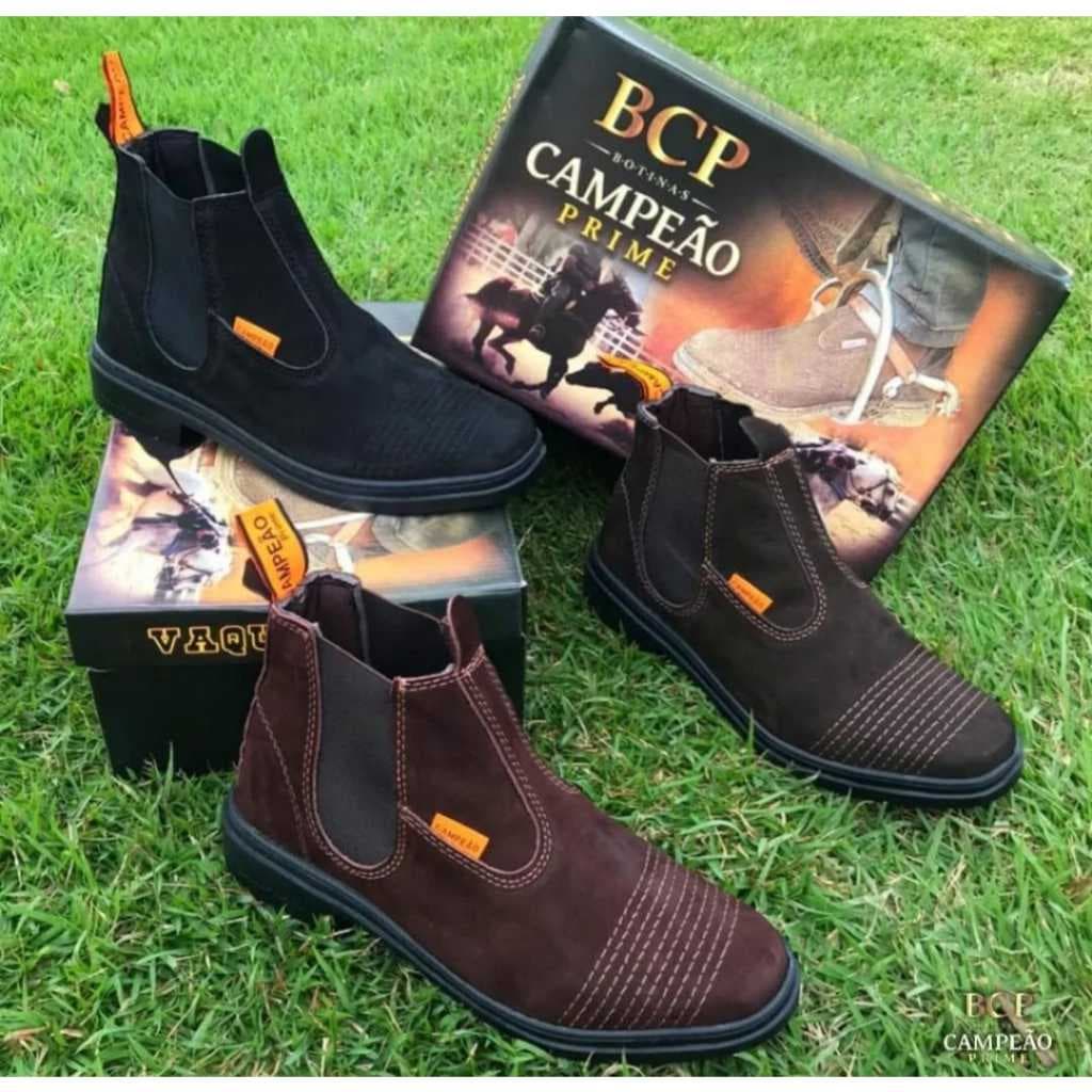 Botinas Campeão Prime Masculina Feminina Vaqueiro Vaquejada Linha Profissional Vaquejada Bota