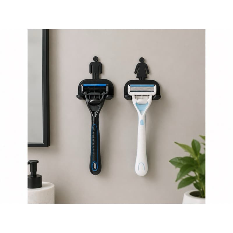 Suporte para Lâmina de Barbear Masculino ou Feminino | Organizador de Parede Autoadesivo