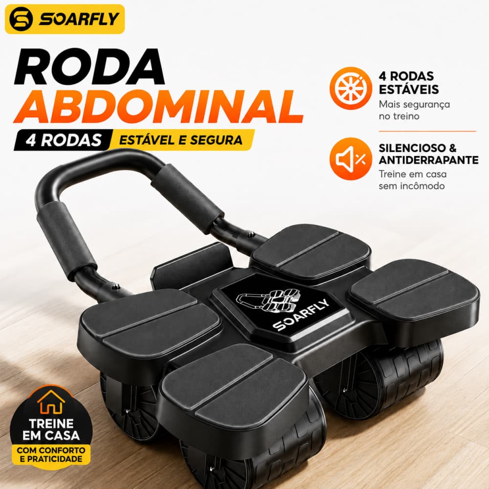 SOARFLY Roda Abdominal Profissional - Suporte Duplo Aprimorado para 8 Cotovelos, Maior Estabilidade e Alívio Articular