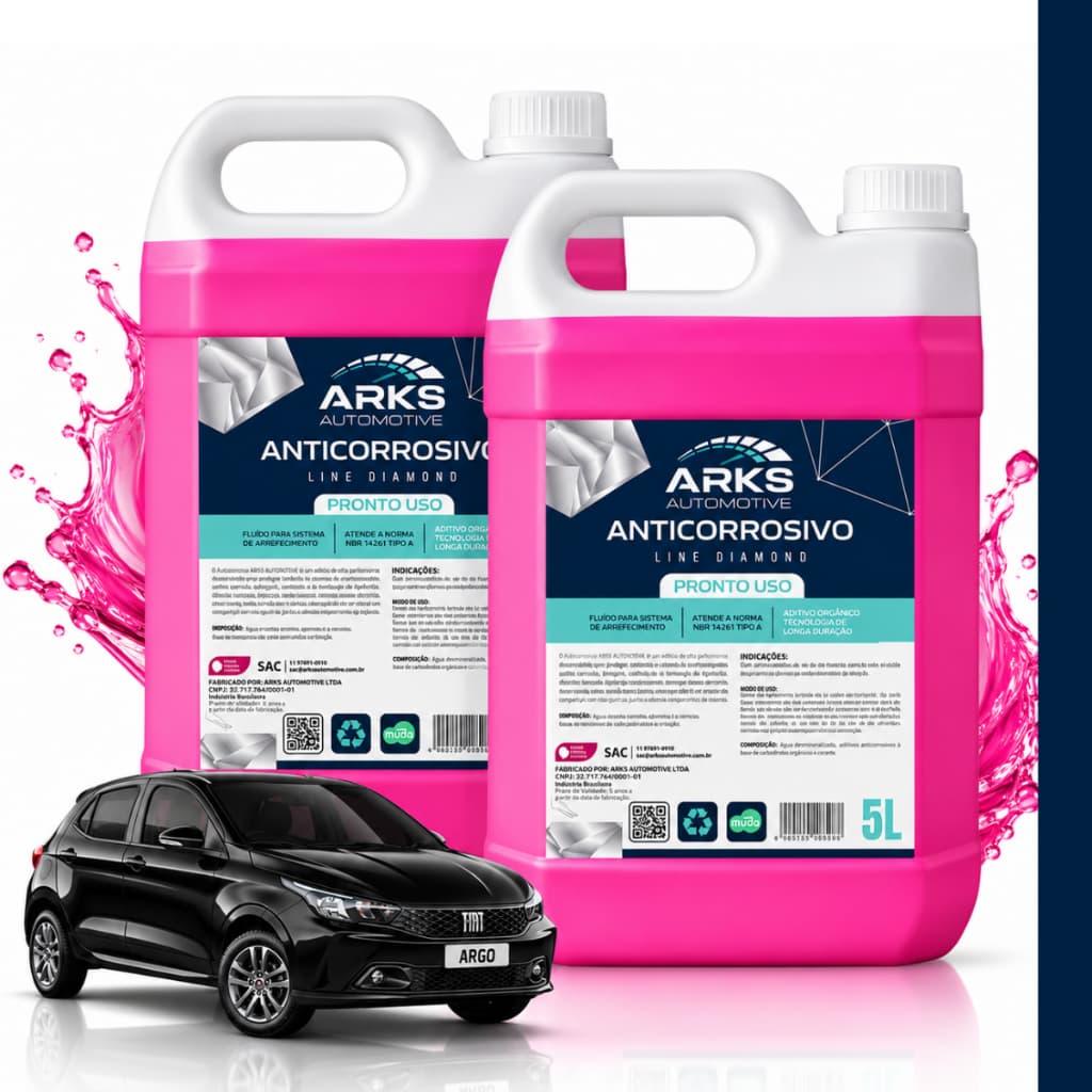 2x Aditivo Anticorrosivo Radiador 10L Rosa Pronto Uso Arks Universal