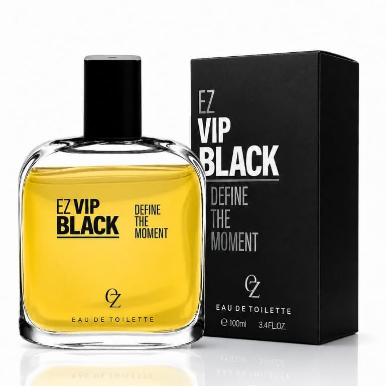 Perfume Masculino 100ml Ez Vip Black Forte Marcante Eau De Toilette Alta Fixação