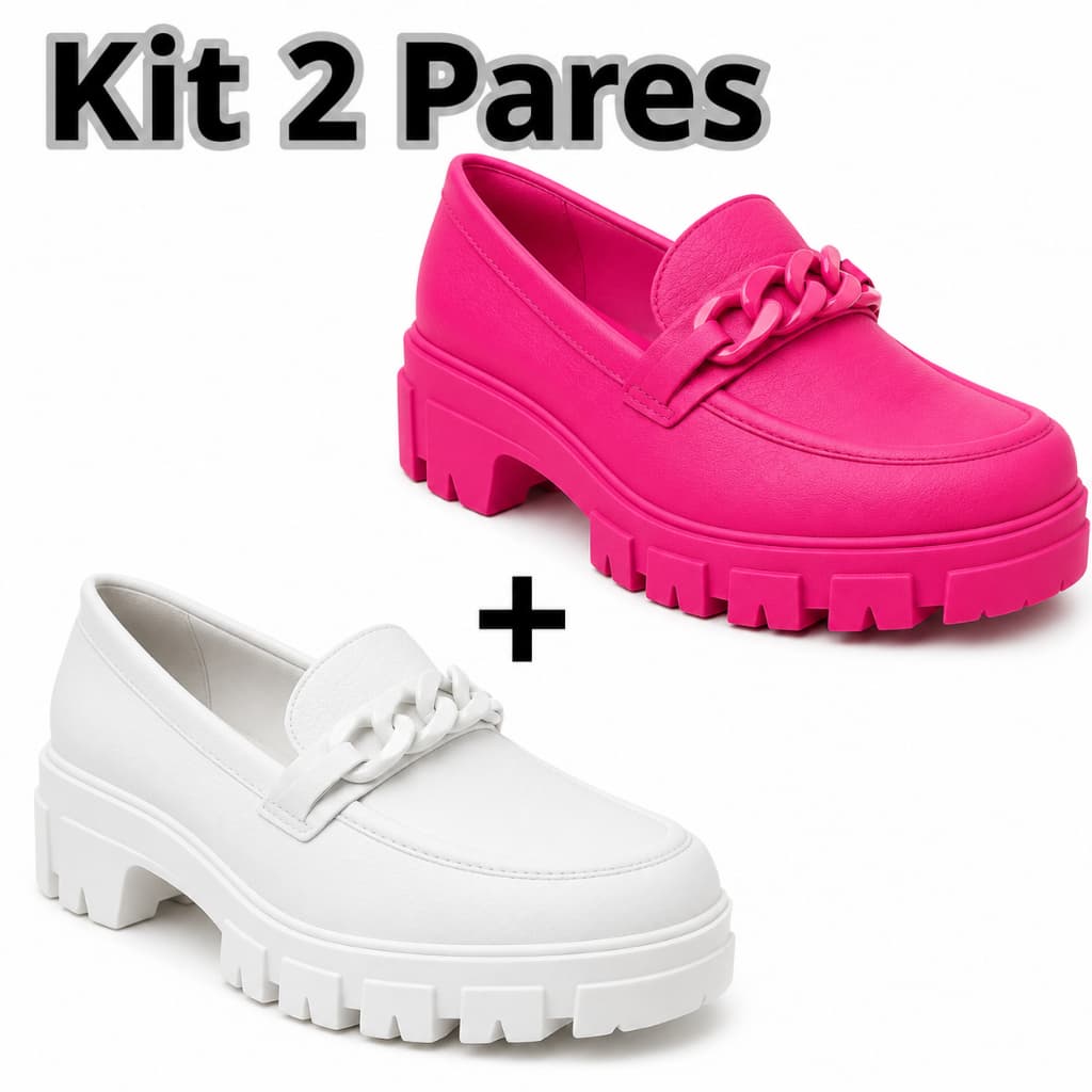 👠✨ Kit 2 Pares Mocassim Feminino | Casual, Confortável e Estiloso