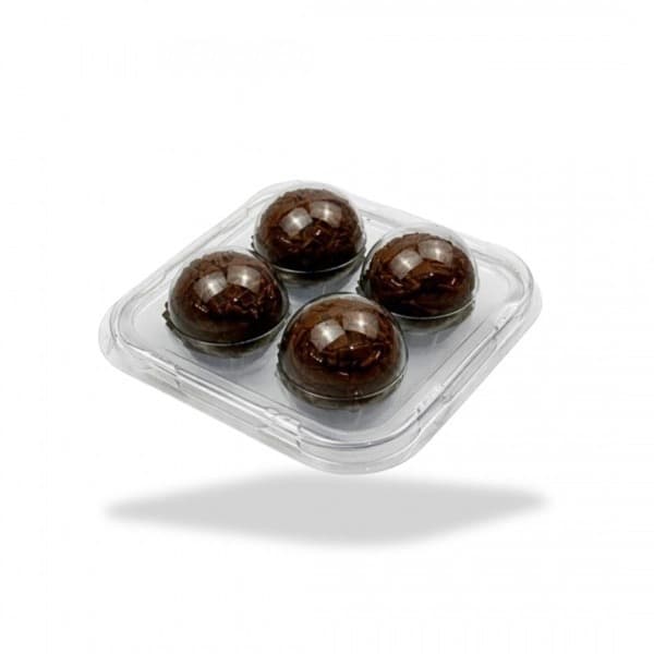 Kit com 05 Embalagem Flip Ball Blister 4 Cavidades - Brigadeiro e Docinhos