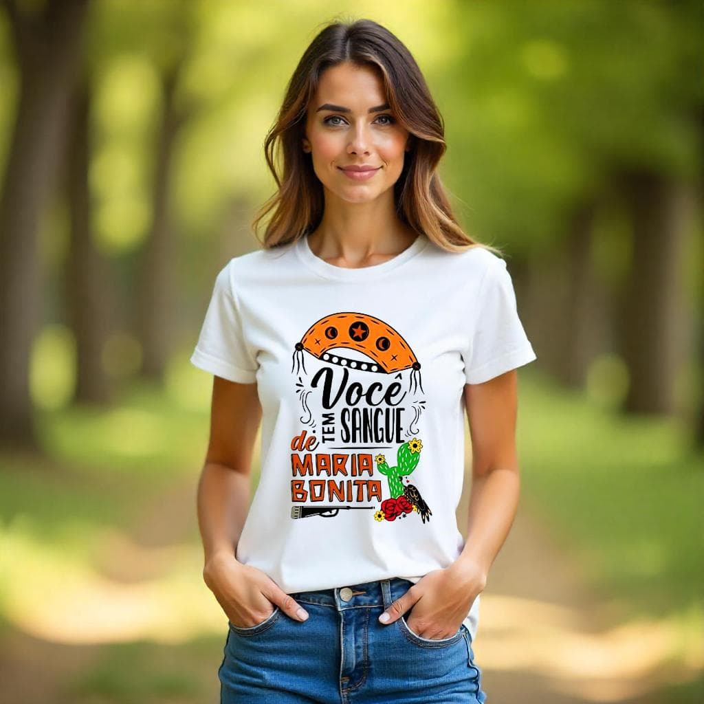 Bella Gis Camiseta Nordeste Divertida Personalizada Maria Bonita Nordestino Oxente Cabra da Peste