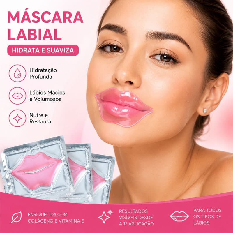 Kit Máscara Labial De Mel de colágeno com cristal hidratante para Nutrição Brilho lábio