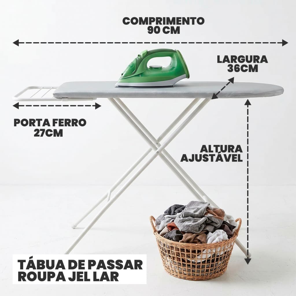 Tabúa De Passar Dobrável Com Porta Ferro