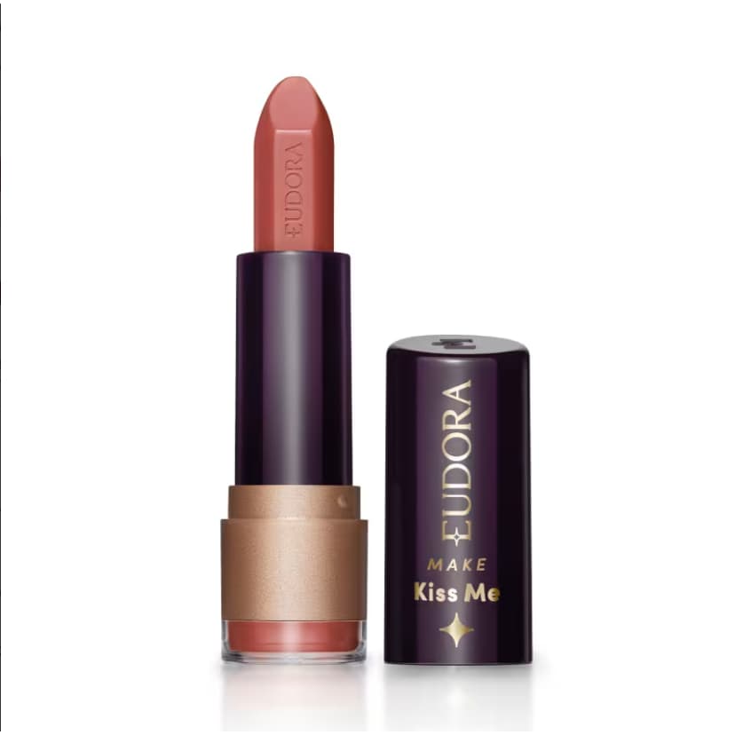 Batom Hidratante Nude Veludo Eudora Make Kiss Me 3,7g