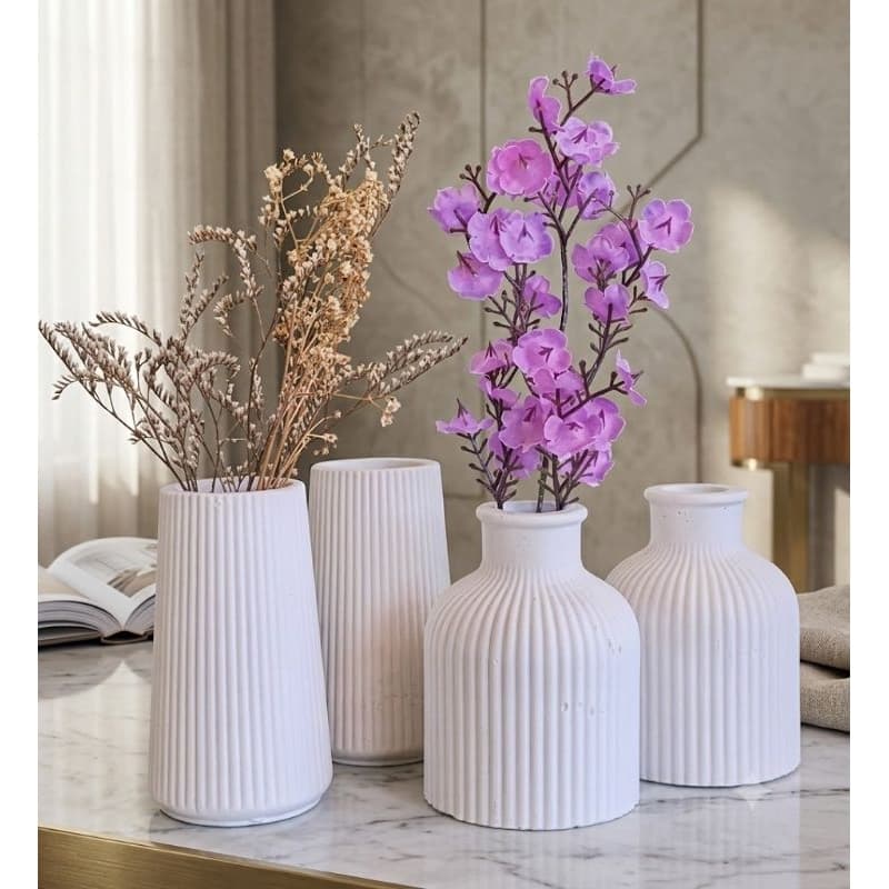 Kit decoração 2 peças / Vaso decorativo de gesso / Vasinhos