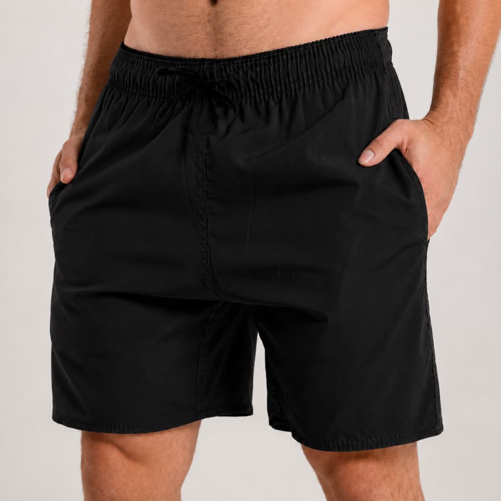 Short Masculino Esportivo Bermuda Treino Academia Short Com Bolsos Short Preto Bermuda Leve