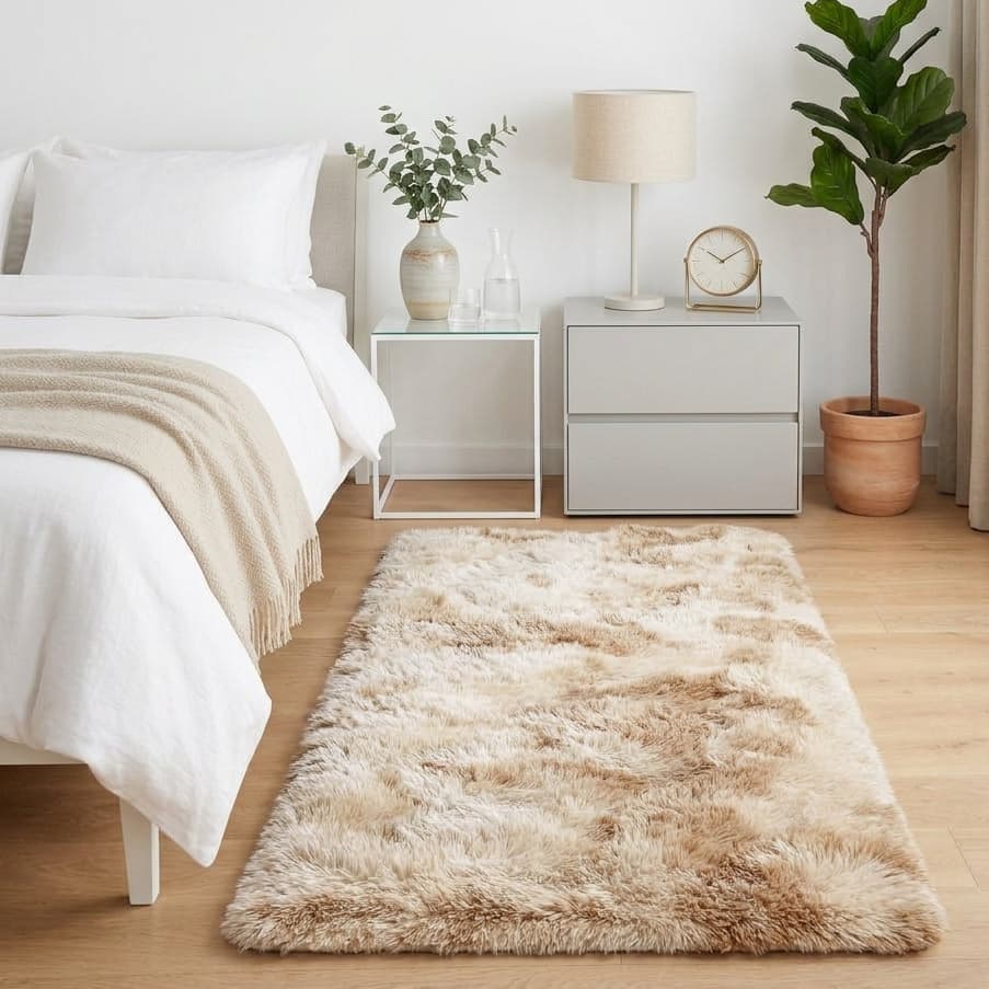 Tapete Passadeira 1,00 x 0,60 Corredor Quarto Sala Beira de Cama Felpudo Peludo