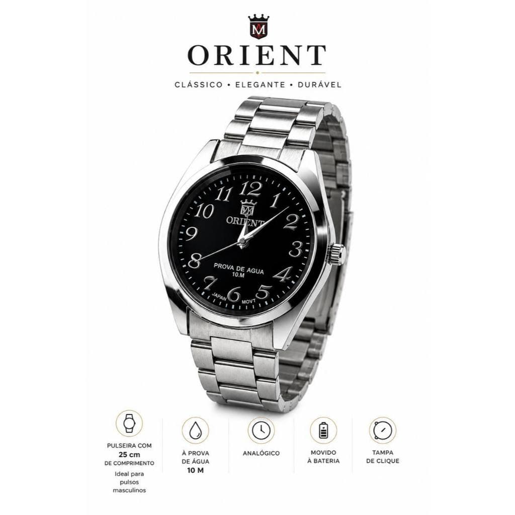 Relógio Social Masculino Aço Inox Prova D’Água Analógico ORIMET Original