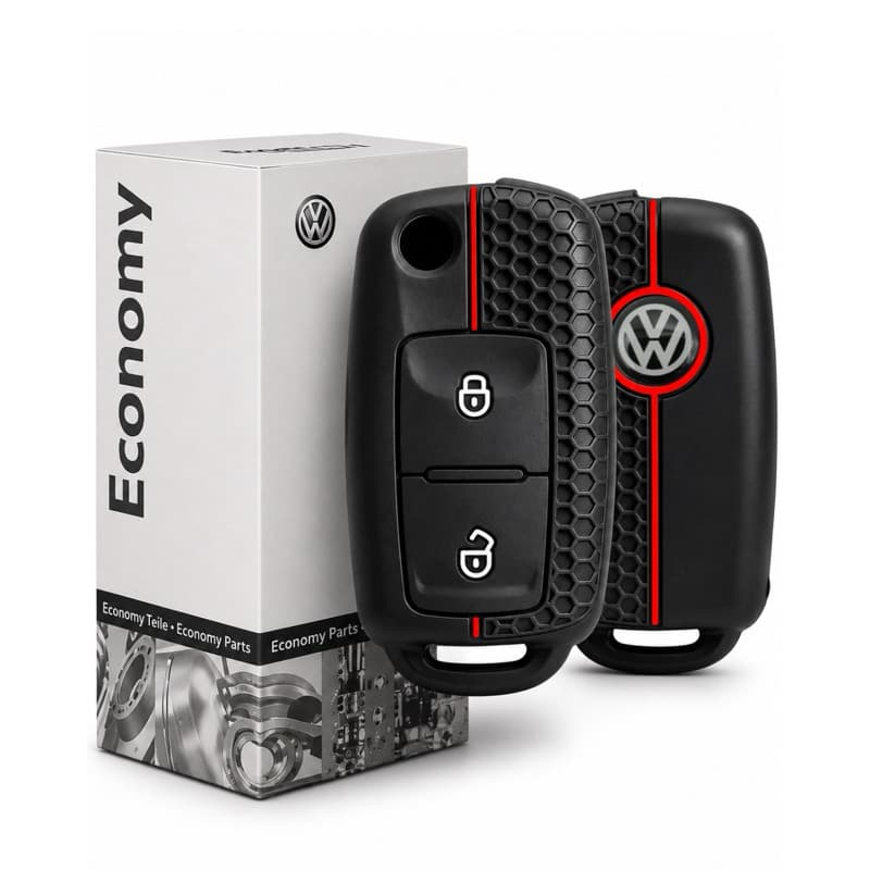 Capa Silicone Original Volkswagen Para Chave Canivete Vw Amarok Golf Saveiro G6 2 Botões
