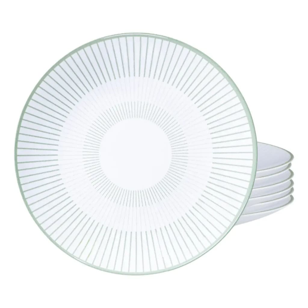Kit 6 Pratos Fundo Tramontina Lineare Em Porcelana Decorada