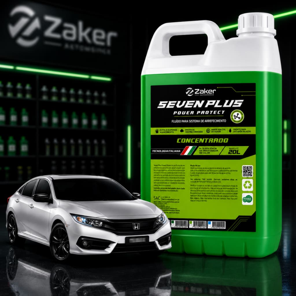 Fluido Arrefecimento Concentrado 5L Verde Zaker Original Vw Fiat Chevrolet Honda